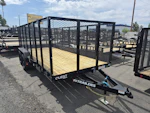 P.J. Trailers 16x77 Tandem Axle, 7K GVWR, Channel Utility, 4' Sides Stock #PPJ11201 - Thumbnail 2