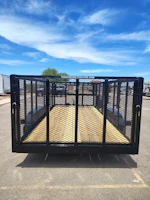 Texas Bragg 16x83 Tandem Axle, Landscape, 7K GVWR, 4' Expanded Metal Sides Stock #TXB002 - Thumbnail 5