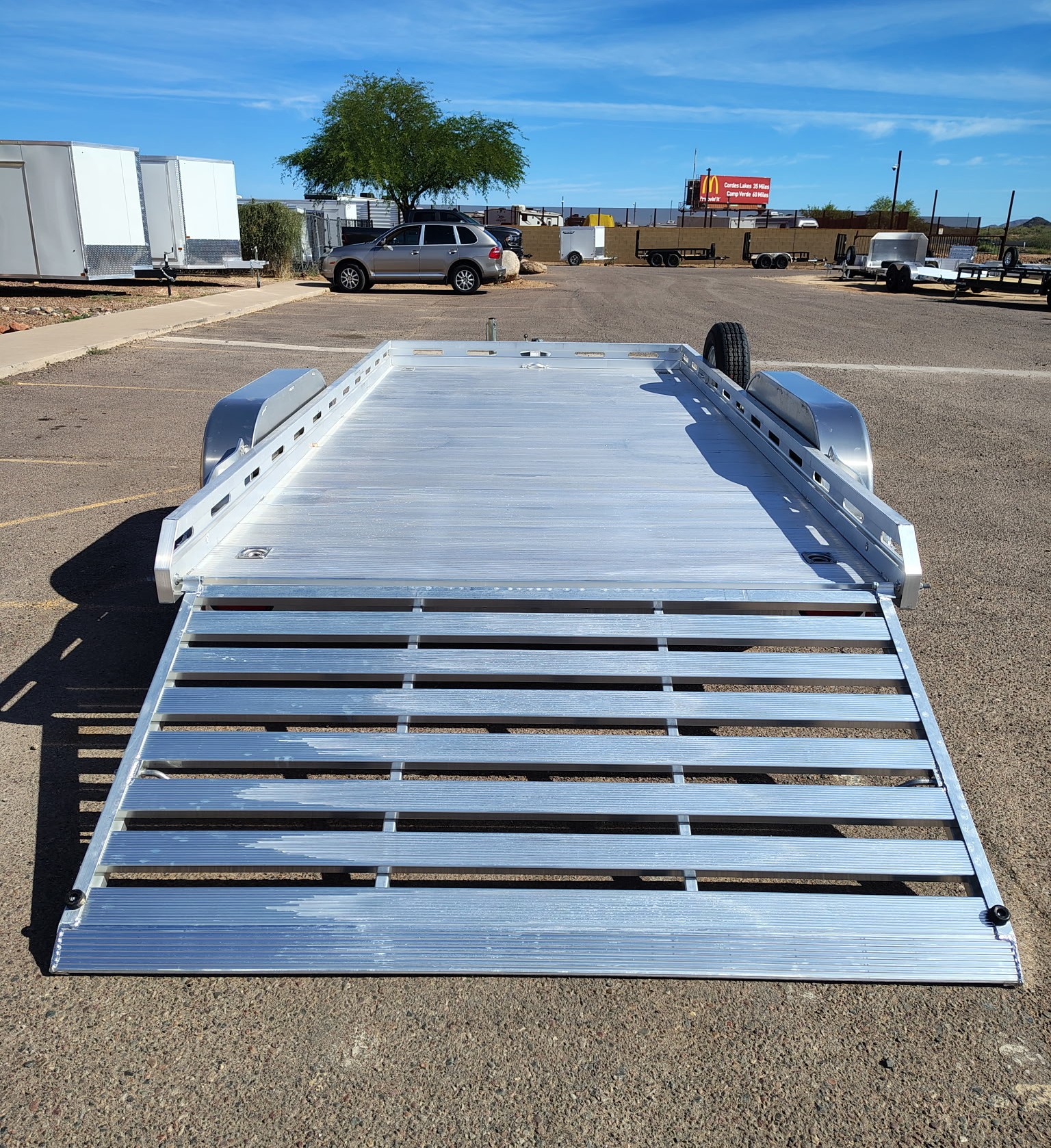 Aluma 14x80 All Aluminum, 8.5K GVWR, Tandem Axle, Straight Tailgate (8014TA-EL-TG-RTD) - Stock #ALU372 - Image 5 of 7