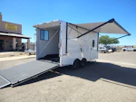 Pace American 16x8.5 Journey SE Flat Top Sloped V-Nose Car Hauler, 7K GVWR, Slider Window, AC/Heat, Jacknife Sofa, Insulated Walls/Ceiling, Drive Over Wheel Boxes, Rubber Flooring, Power Awning Stock #CMP2880 - Thumbnail 7