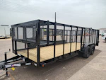 Texas Bragg 20x83 Tandem Axle, Landscape, 7K GVWR, 4' Expanded Metal Sides Stock #TXB027 - Thumbnail 1