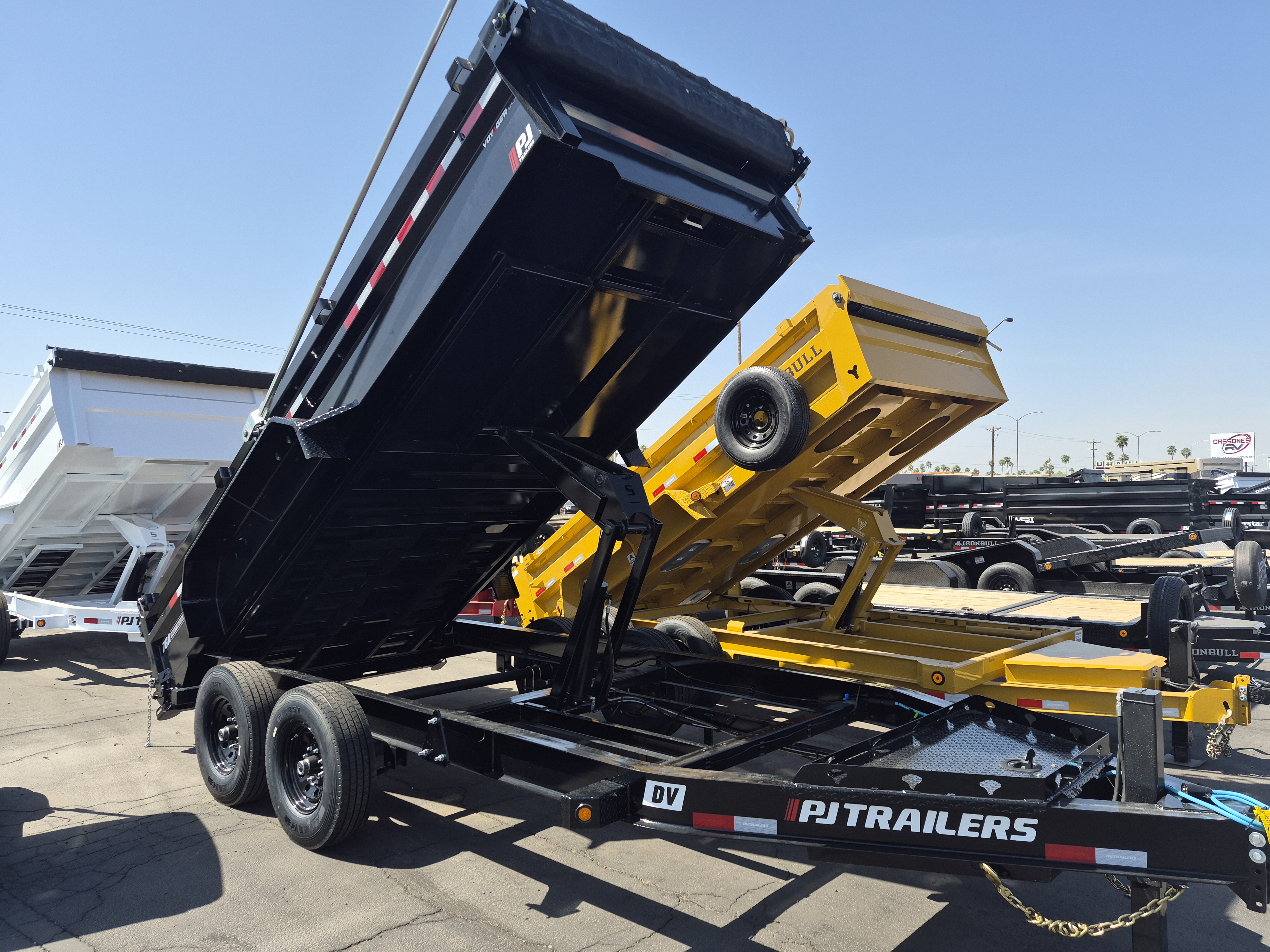 P.J. Trailers 16x83 Tandem Axle, 15,400 GVWR, Low Pro Dump, 24" Sides, 14 Ply Tires - Stock #PJD1660 - Image 3 of 4