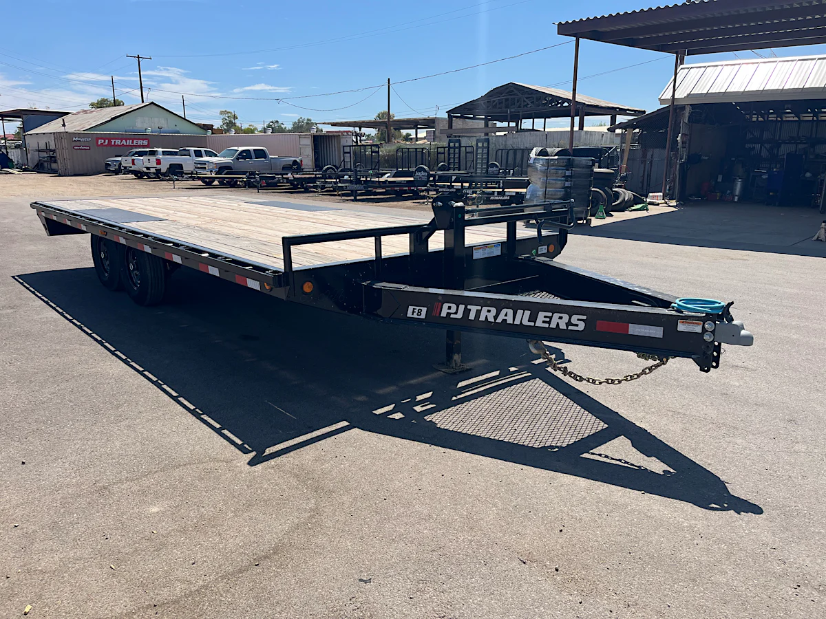 PJ Trailers PJ Trailers 20'x102" I-Beam Deckover Trailer w/ Slide-In Ramps (F8) - Stock #PPJ11226 - Image 1 of 8 PJ Trailers PJ Trailers 20'x102" I-Beam Deckover Trailer w/ Slide-In Ramps (F8) - Stock #PPJ11226 - Image 1 of 8