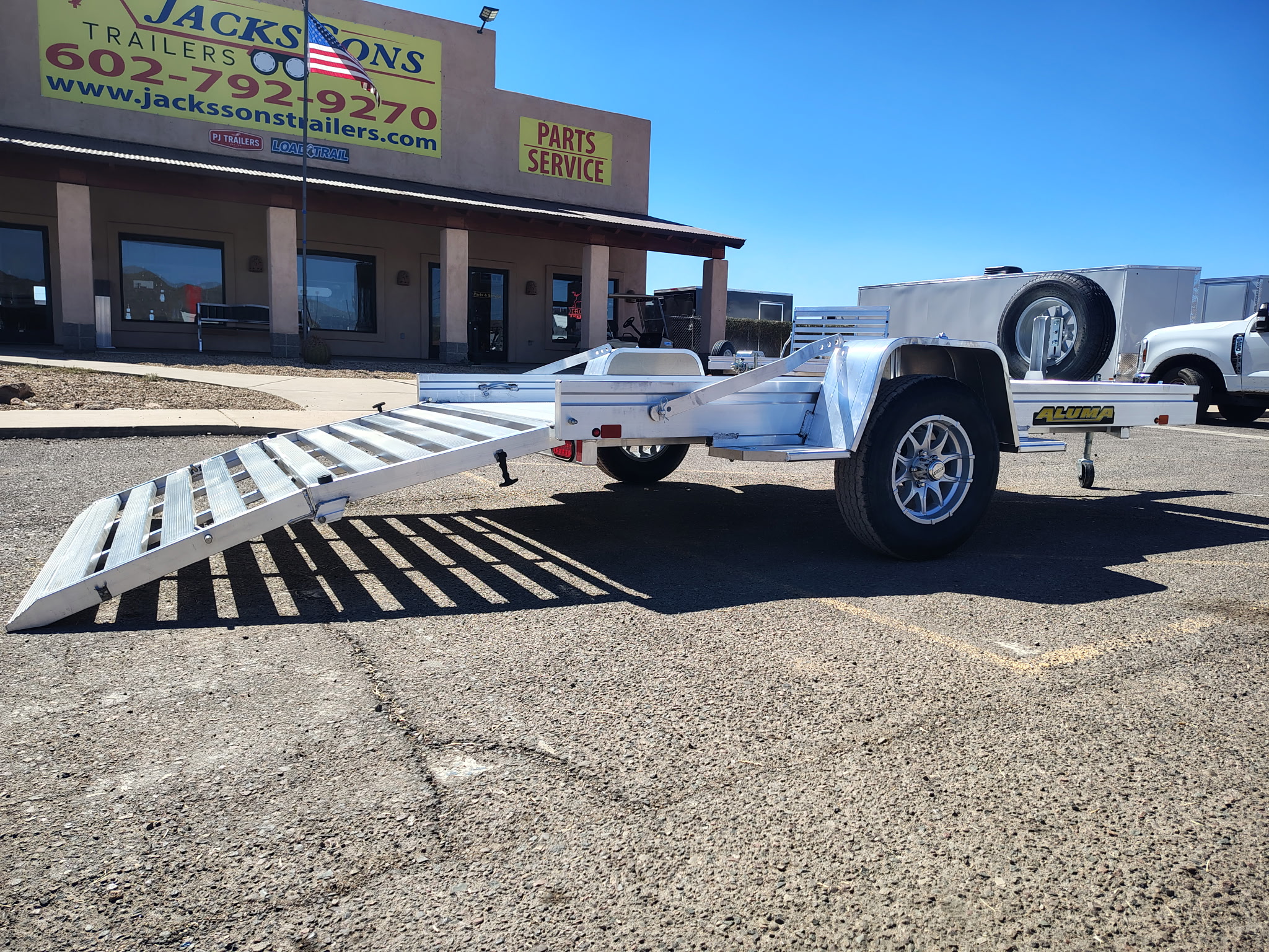 Aluma 10x68 All Aluminum, 3K GVWR, Heavy Single Axle, Bi-Fold Tailgate (6810H-S-BT) - Stock #ALU368 - Image 5 of 7