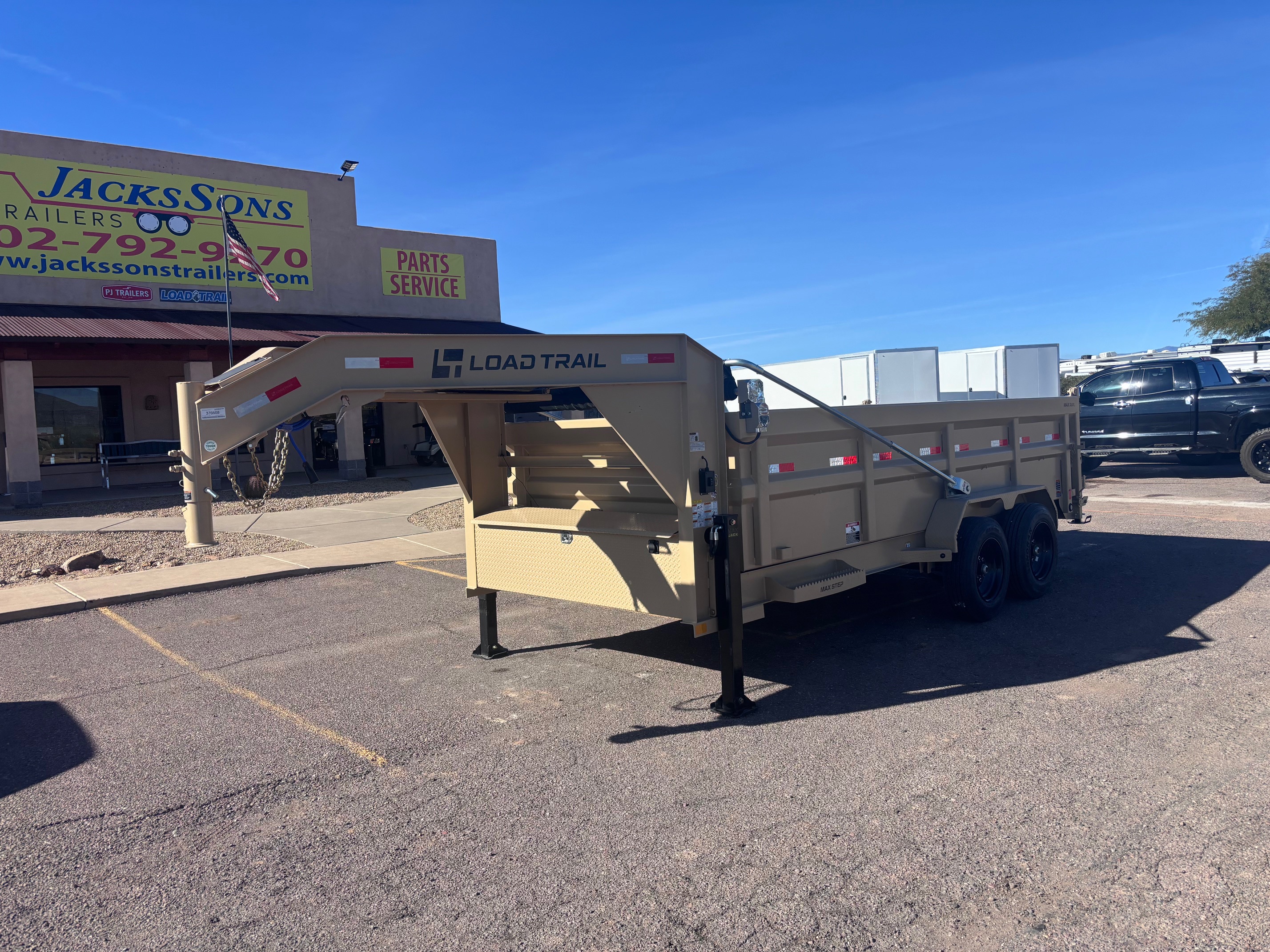 Load Trail 16x83 Gooseneck, Tandem Axle, 16 GVWR, Low-Pro Dump, 36" Sides - Stock #LTD914 - Image 1 of 10