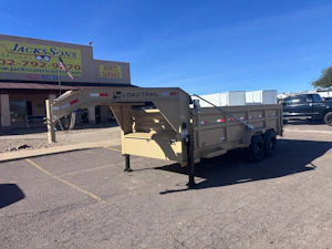 Load Trail 16x83 Gooseneck, Tandem Axle, 16 GVWR, Low-Pro Dump, 36" Sides