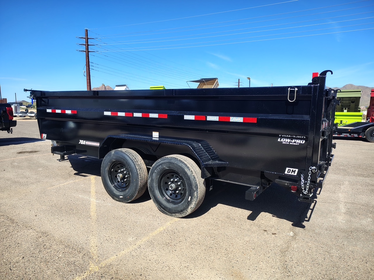 P.J. Trailers 14x83 Tandem Axle, 15,400 GVWR, Low Pro Dump, 36" Sides, 14 Ply Tires - Stock #PJD1693 - Image 12 of 12