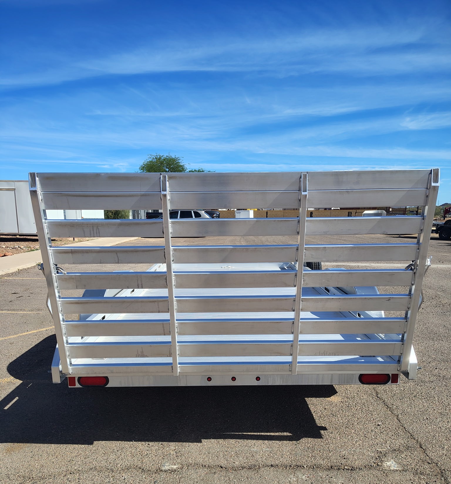 Aluma 14x80 All Aluminum, 8.5K GVWR, Tandem Axle, Straight Tailgate (8014TA-EL-TG-RTD) - Stock #ALU372 - Image 7 of 7