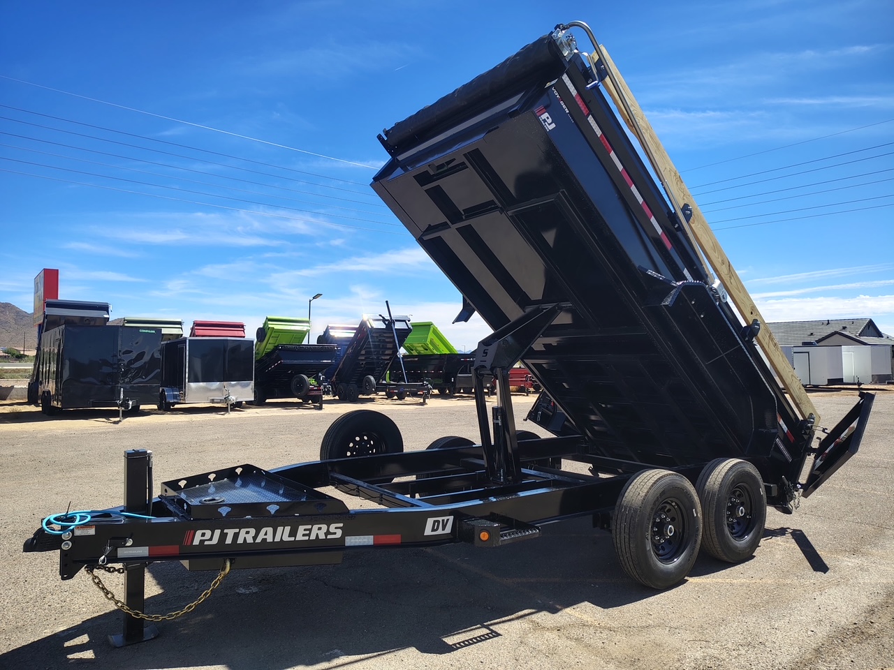 P.J. Trailers 14x83 Tandem Axle, 15,400 GVWR, Low Pro Dump, 24" Sides, 14 Ply Tires - Stock #PJD1667 - Image 6 of 11