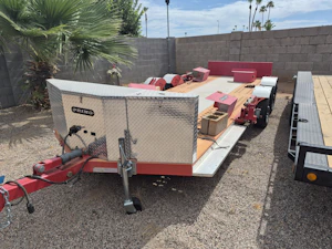Primo 18x82 TA car hauler - Drops flat to ground, Mechanics Special