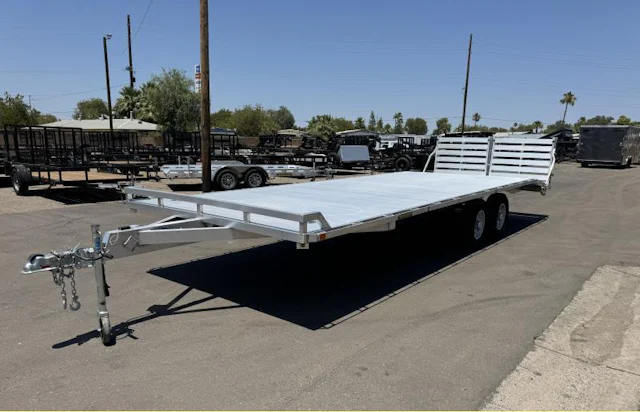 Aluma 24'x102" Aluminum Flatbed Trailer w/ Bi-Fold Tailgate (1024H)
