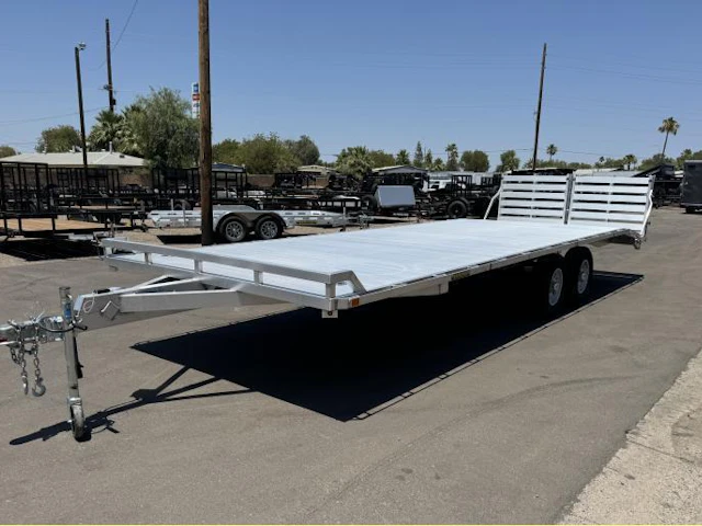 Aluma 24'x102" Aluminum Flatbed Trailer w/ Bi-Fold Tailgate (1024H)