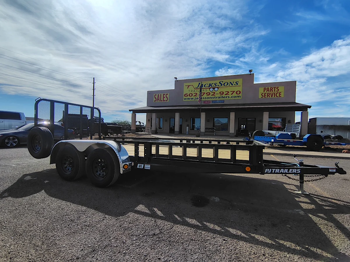 P.J. Trailers 14x83 Tandem Axle, 7K GVWR, Channel Utility, ATV Ramps - Stock #PPJ11195 - Image 2 of 4 P.J. Trailers 14x83 Tandem Axle, 7K GVWR, Channel Utility, ATV Ramps - Stock #PPJ11195 - Image 2 of 4