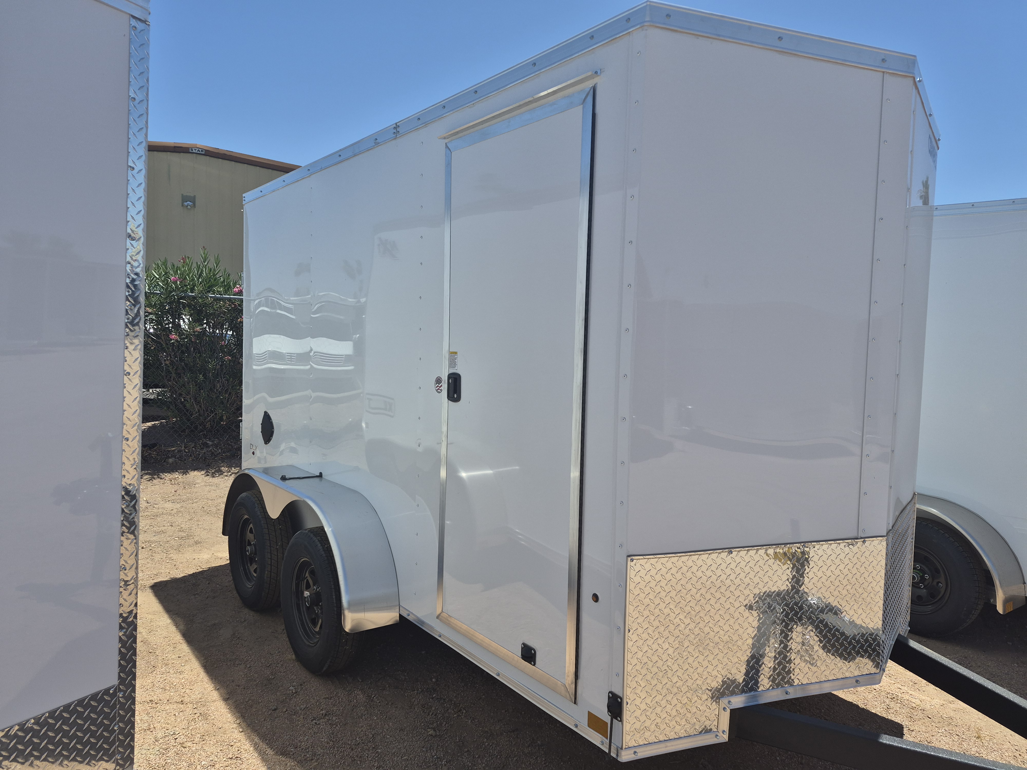 Compass 12x6 Indigo DLX, Flat Top V-Nose, 7K GVWR, Ramp Door - Stock #CMP2872 - Image 2 of 4