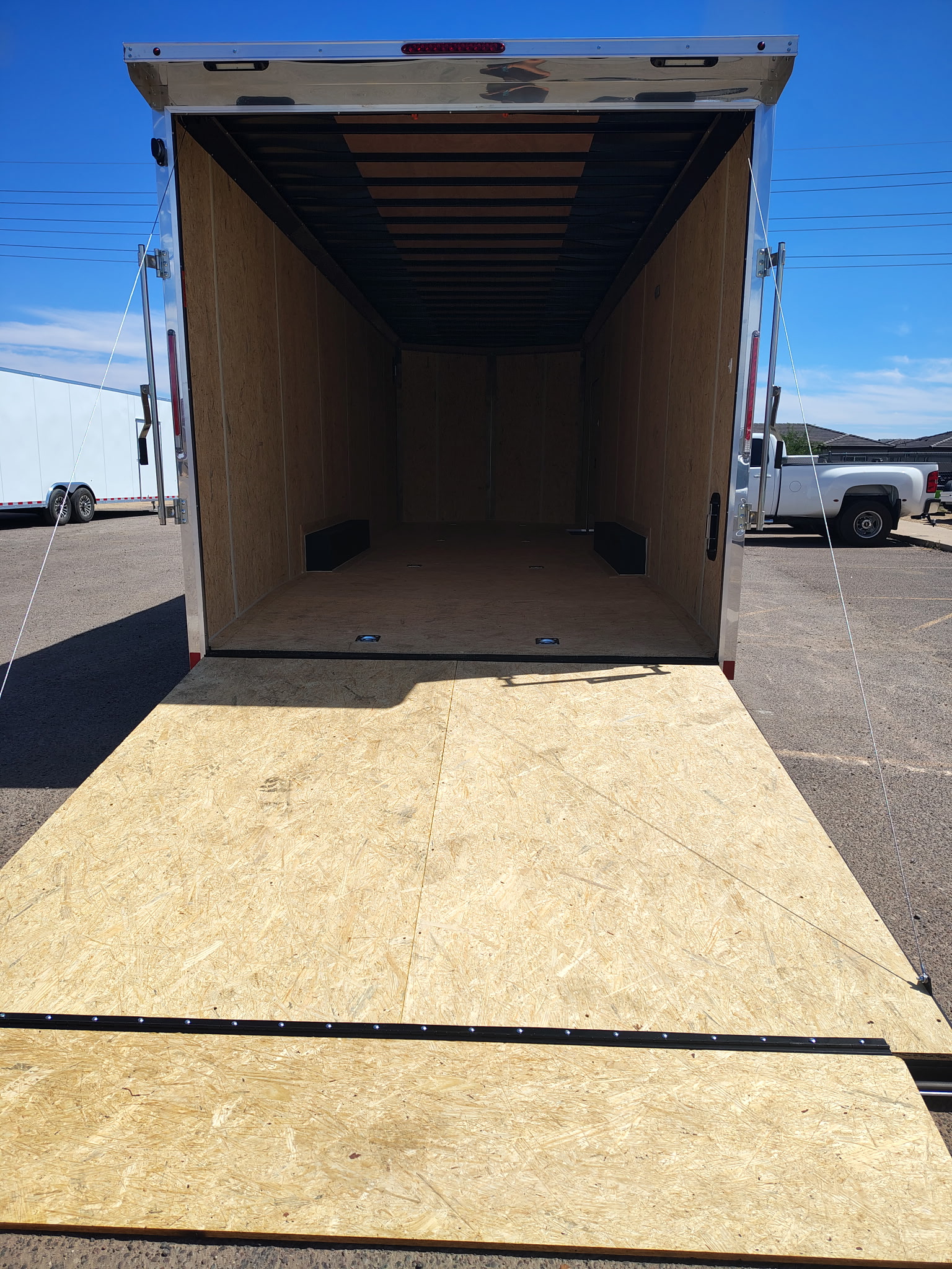 Compass 26x8.5 Element SE Flat Top Sloped V-Nose Car Hauler 10K GVWR,  6" Additional Height, Ramp Door - Stock #CMP2868 - Image 3 of 7