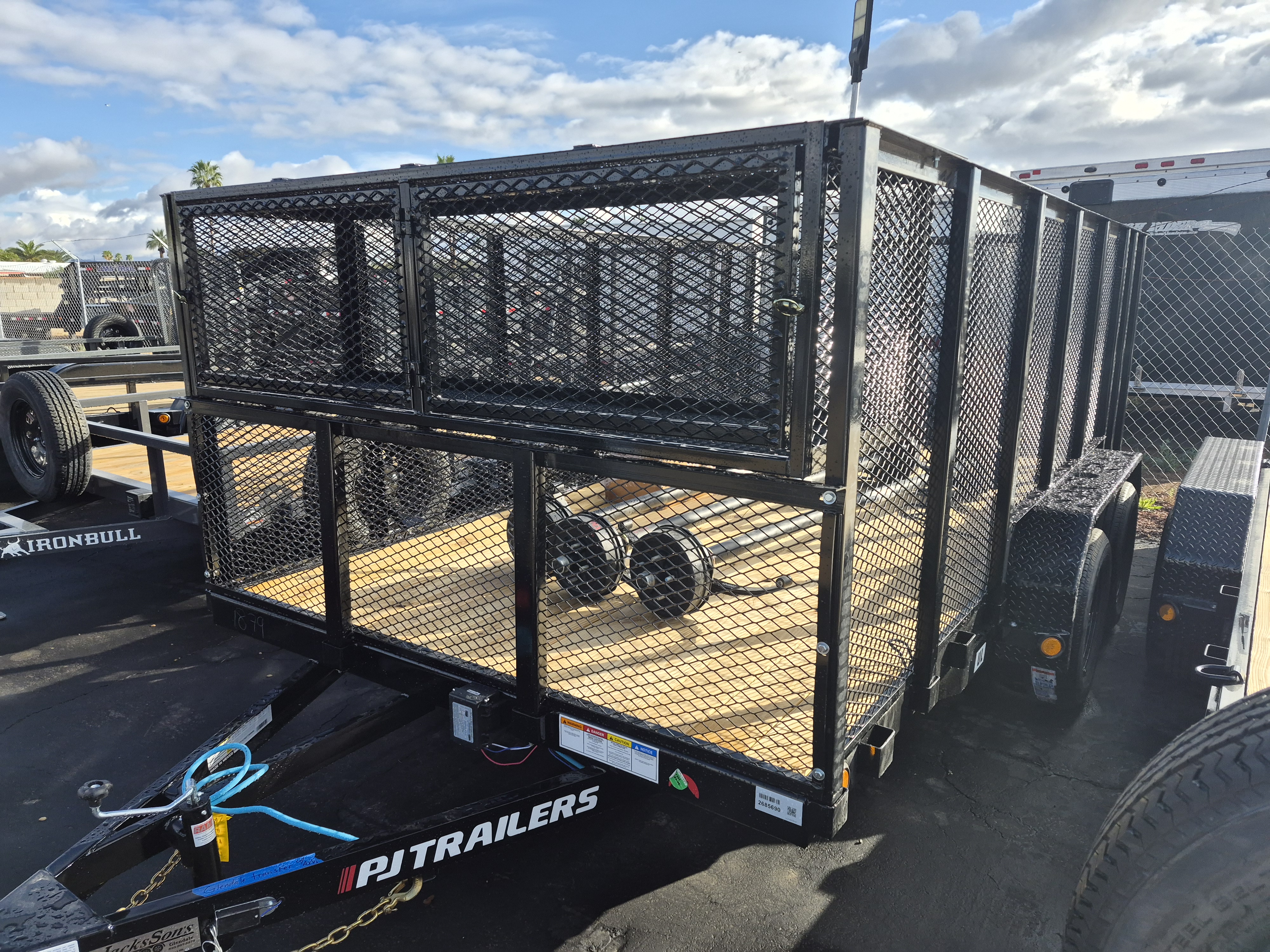 P.J. Trailers 16x83 Tandem Axle, 7K GVWR, Channel Utility, Landscape Toolbox - Stock #PPJ11058 - Image 1 of 4