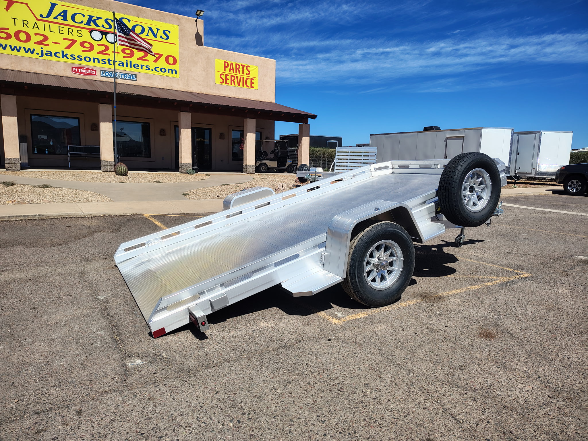 Aluma 12x77 All Aluminum, 3K GVWR, Heavy Tilt Single Axle (7712H-TILT-S) - Stock #ALU395 - Image 2 of 13