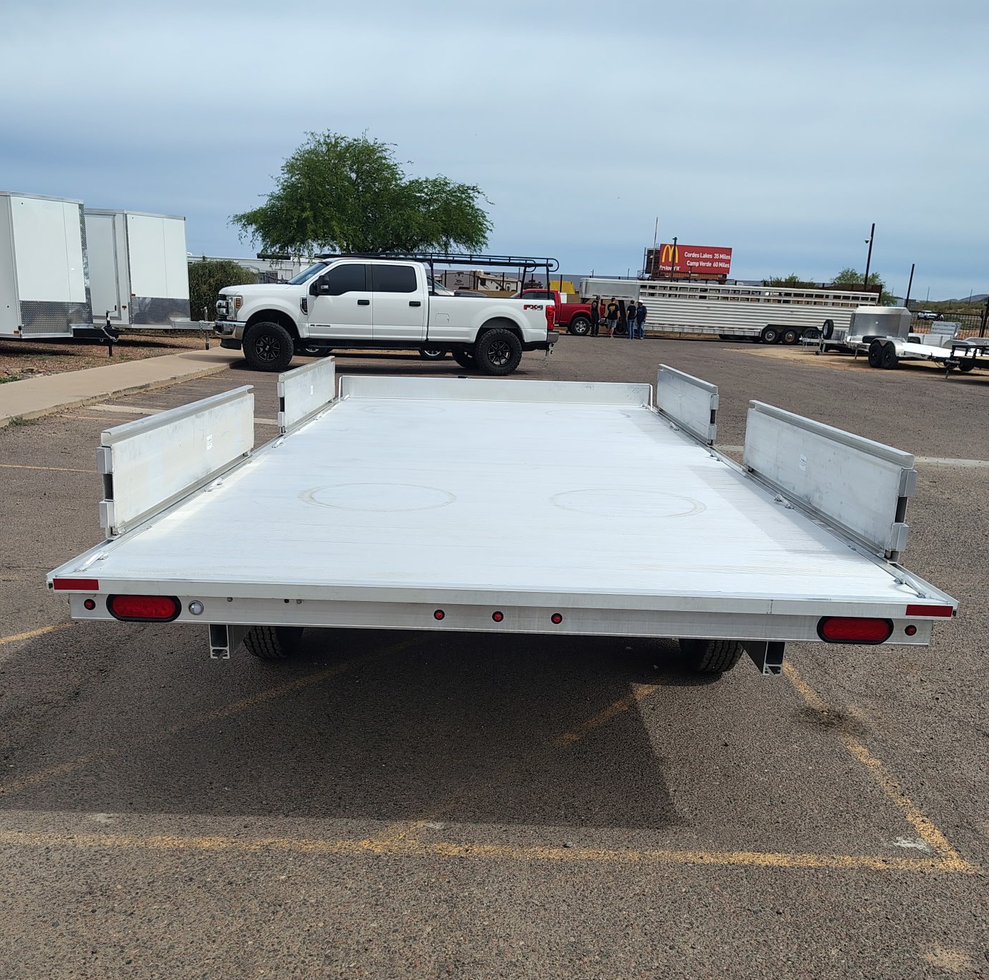 Aluma 16x88 All Aluminum, 4.4K GVWR, Tandem Axle, ATV Ramp (A8816TA-EL-R) - Stock #ALU377 - Image 2 of 7