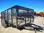 P.J. Trailers 16x77 Tandem Axle, 7K GVWR, Channel Utility, 4' Sides, Landscape Toolbox Stock #PPJ11204 - Thumbnail 2