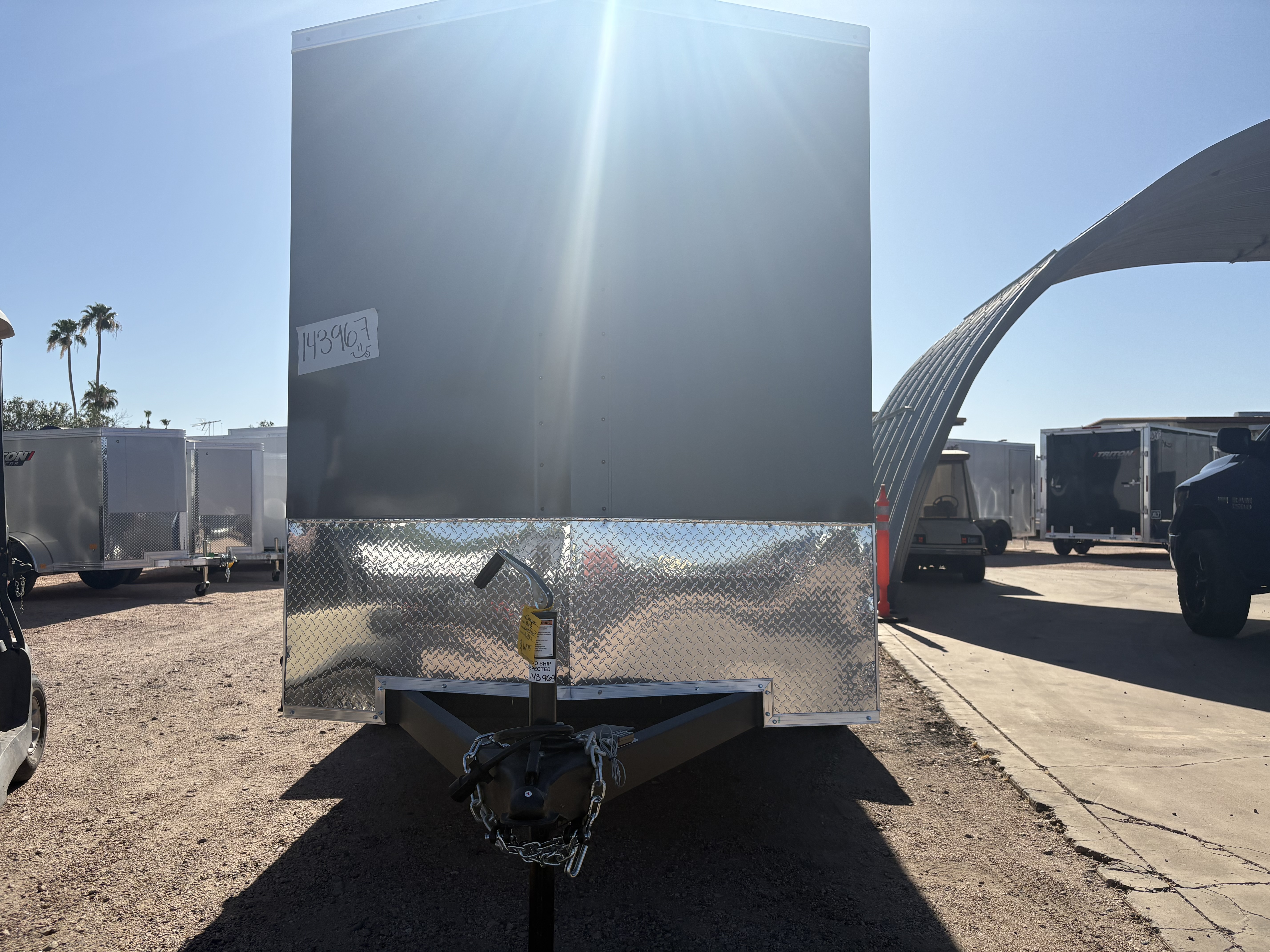 Compass 12x6 Indigo DLX, Flat Top V-Nose, 7K GVWR, Ramp Door - Stock #CMP2885 - Image 1 of 6