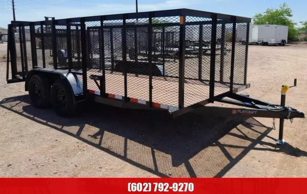 Sun Country Trailers 14x83 SU Tandem Axle, 4' Raised and Expanded Sides, D-Rings, Ramp Gate, Wrap Tongue, Spare Mount - Stock #PLC0922 - Image 4 of 5