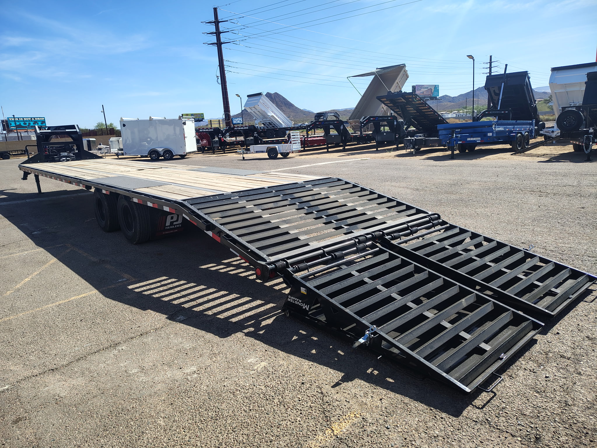 P.J. Trailers 40' Gooseneck Low-Pro Flatdeck with Duals, 25K GVWR - Stock #USD6208 - Image 9 of 15