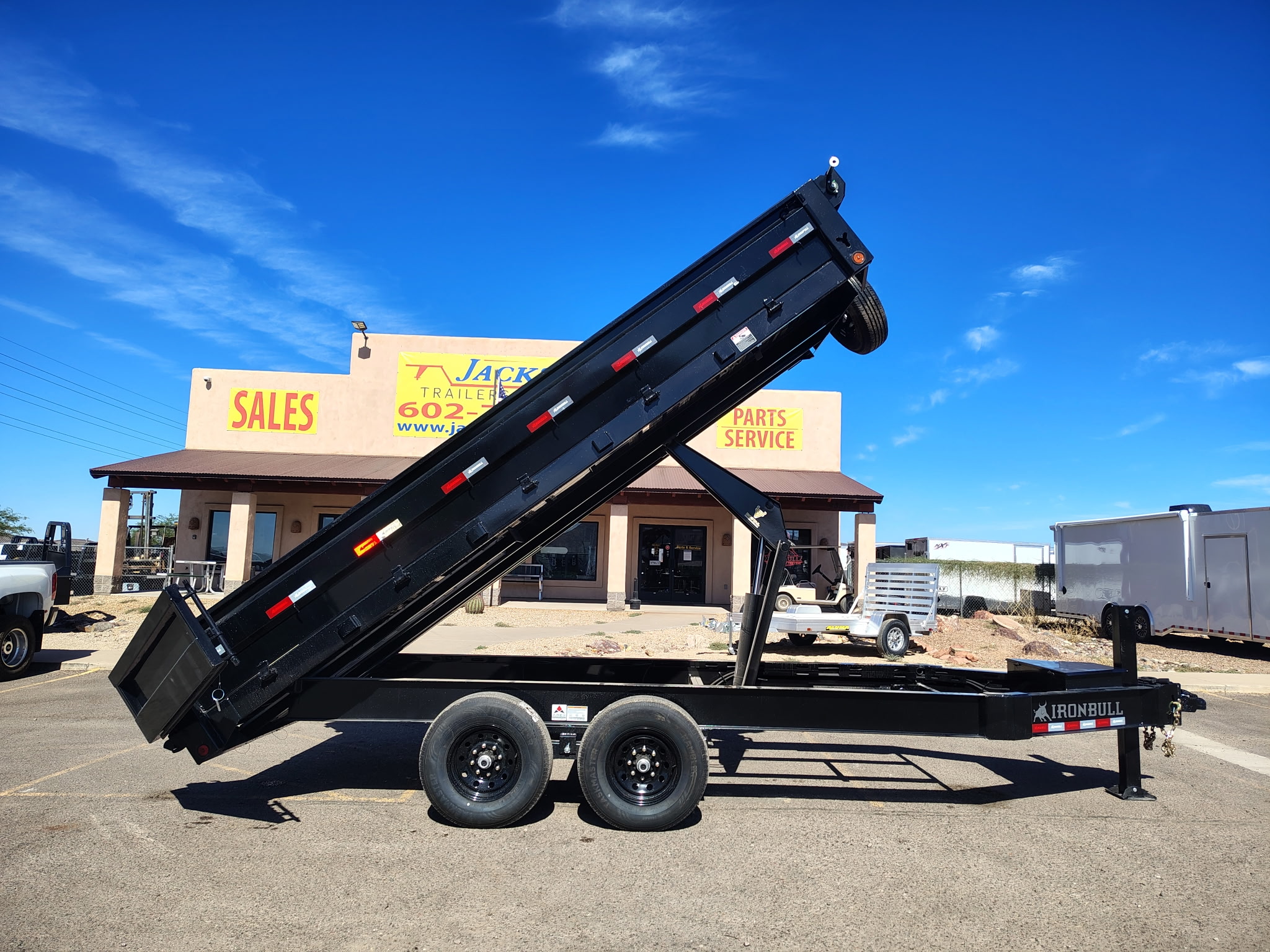 Norstar 16x96 IronBull Tandem Axle Deckover Dump, 15K GVWR, 18" Fold Down Sides, Hydraulic Jack - Stock #NST1507 - Image 3 of 13
