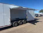 Triton 34x8.5 All Aluminum LOADED Car Hauler, Elite Escape Door, Cabinets/Winch, 14K GVWR, Ramp Door Stock #USD4729 - Thumbnail 2