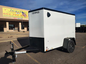 Compass 5'x8' Enclosed Cargo Trailer w/ Rear Ramp Door