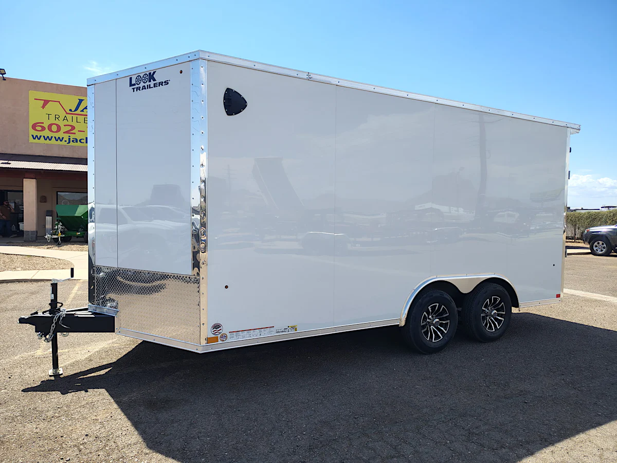 Compass Compass 8.5'x16' Enclosed Cargo Trailer w/ Ramp Door - Stock #CMP2915 - Image 1 of 8 Compass Compass 8.5'x16' Enclosed Cargo Trailer w/ Ramp Door - Stock #CMP2915 - Image 1 of 8