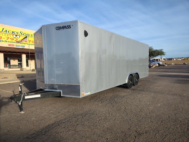 Compass 24x8.5 Indigo DLX Car Hauler, 10K GVWR, 6" Extra Height, Ramp Door - Stock #CMP2777 - Image 1 of 7