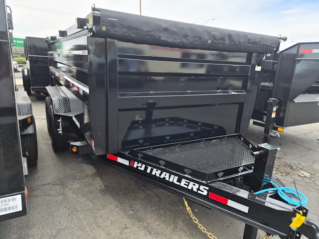 PJ Trailers 14'x84" Scissor Low-Pro High Side Dump Trailer w/ 48" Sides (DM)