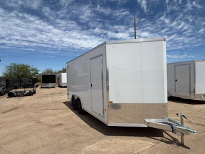 Alcom 16x8.5 All Aluminum XLTP2 Car Hauler, 10K GVWR, Side Door, Ramp Door