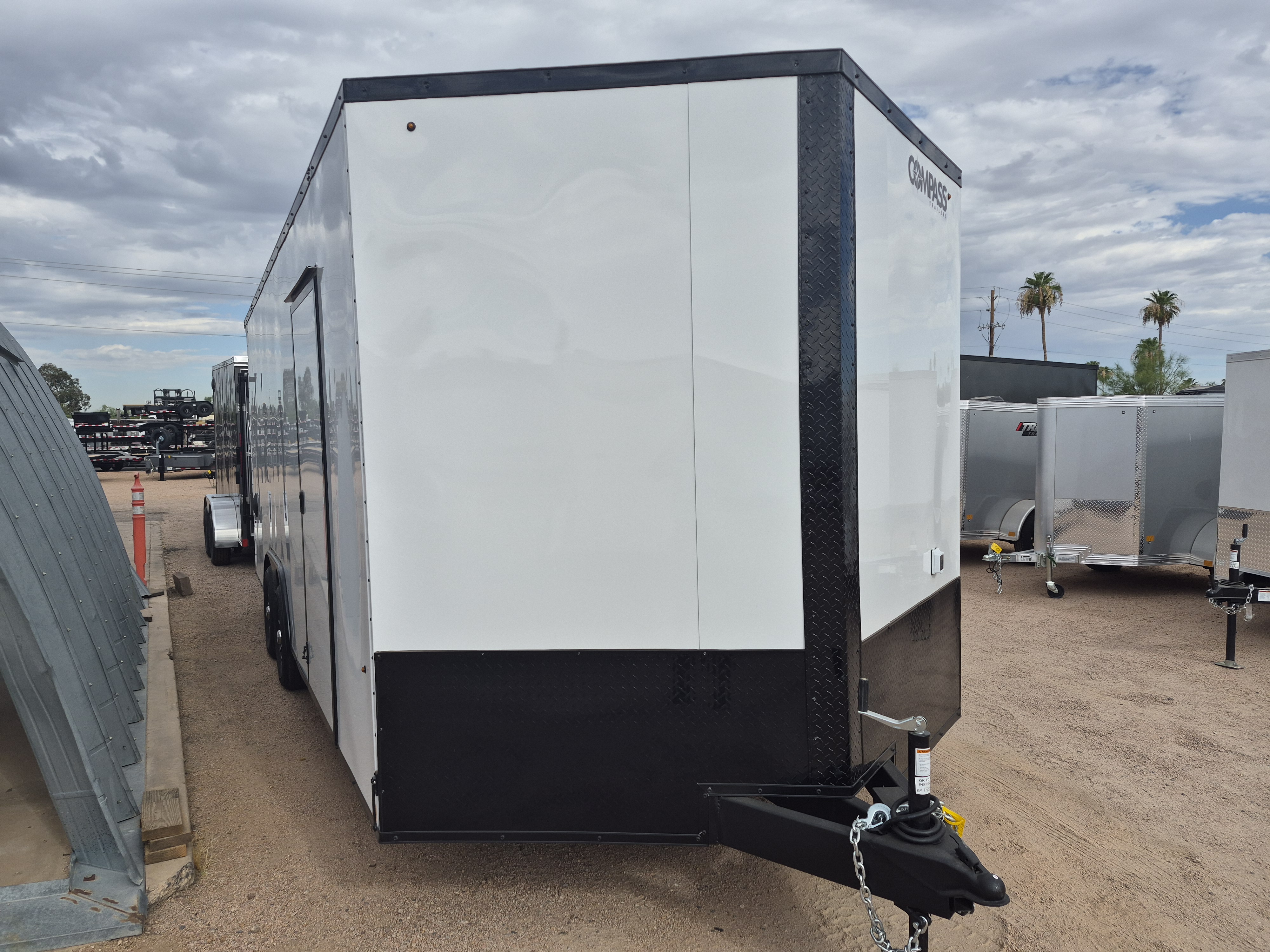 Compass 20x8.5 Jasper SE Car Hauler, 10K GVWR, Ramp Door, A/C, White Wall / Ceiling, RTP Floor - Stock #CMP2878 - Image 3 of 5