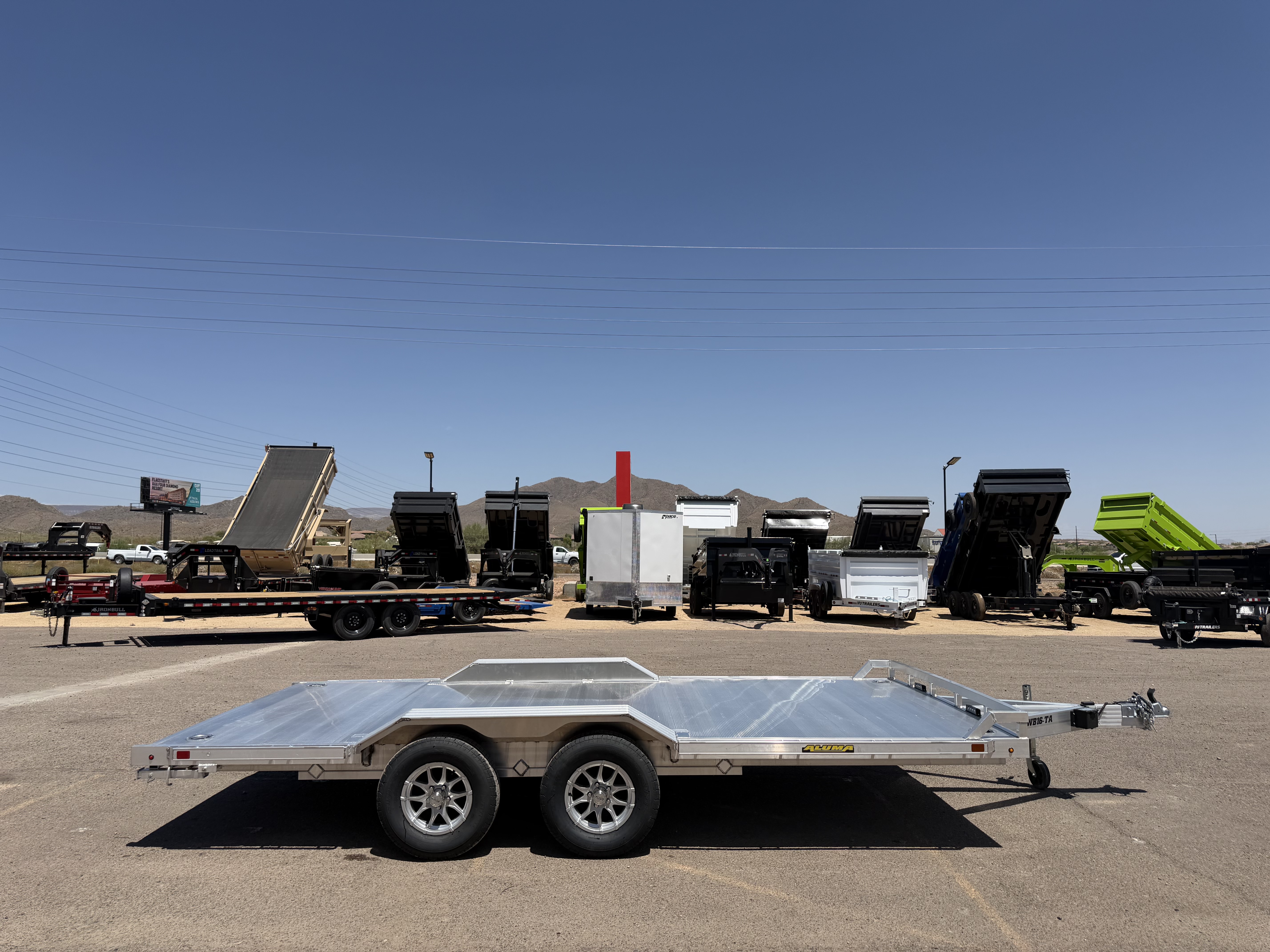 Aluma 16'x102" Aluminum Car Trailer w/ Ramps (WB16)