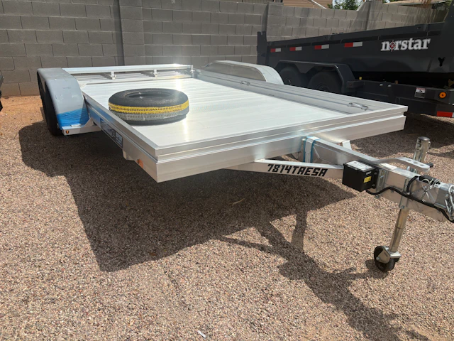 Aluma 14'x77" Aluminum Utility Trailer w/ Bi-Fold Tailgate (7814ESA)