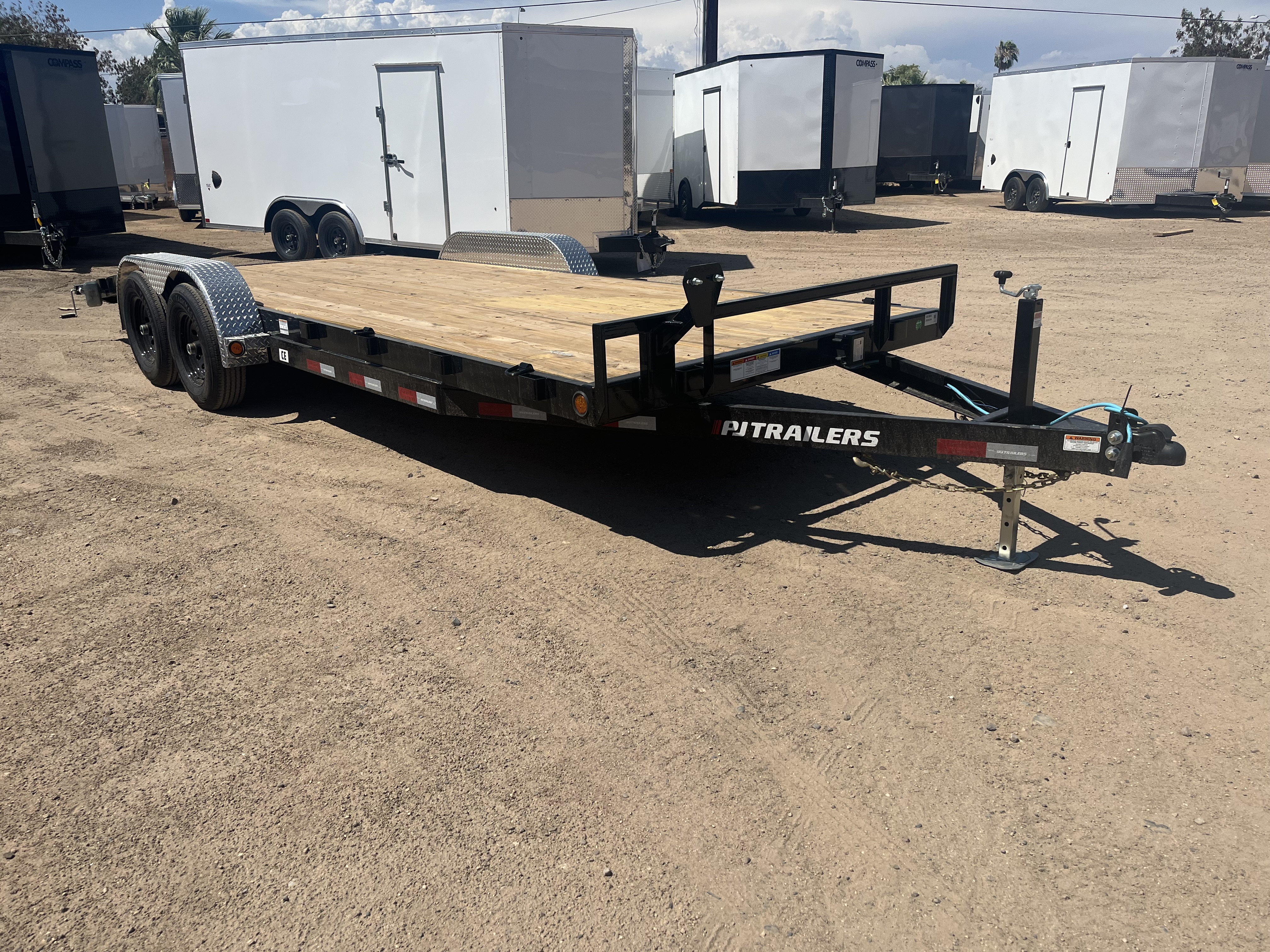 P.J. Trailers 20x83 Tandem Axle Channel Equipment, 10K GVWR, Slide-In Ramps - Stock #PPJ11215 - Image 1 of 7