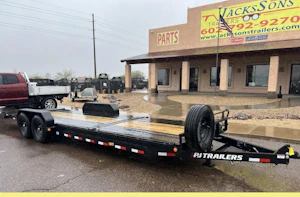 P.J. Trailers 22x83" Equipment Tilt, 16K GVWR, 14PLY, Blackwood Deck