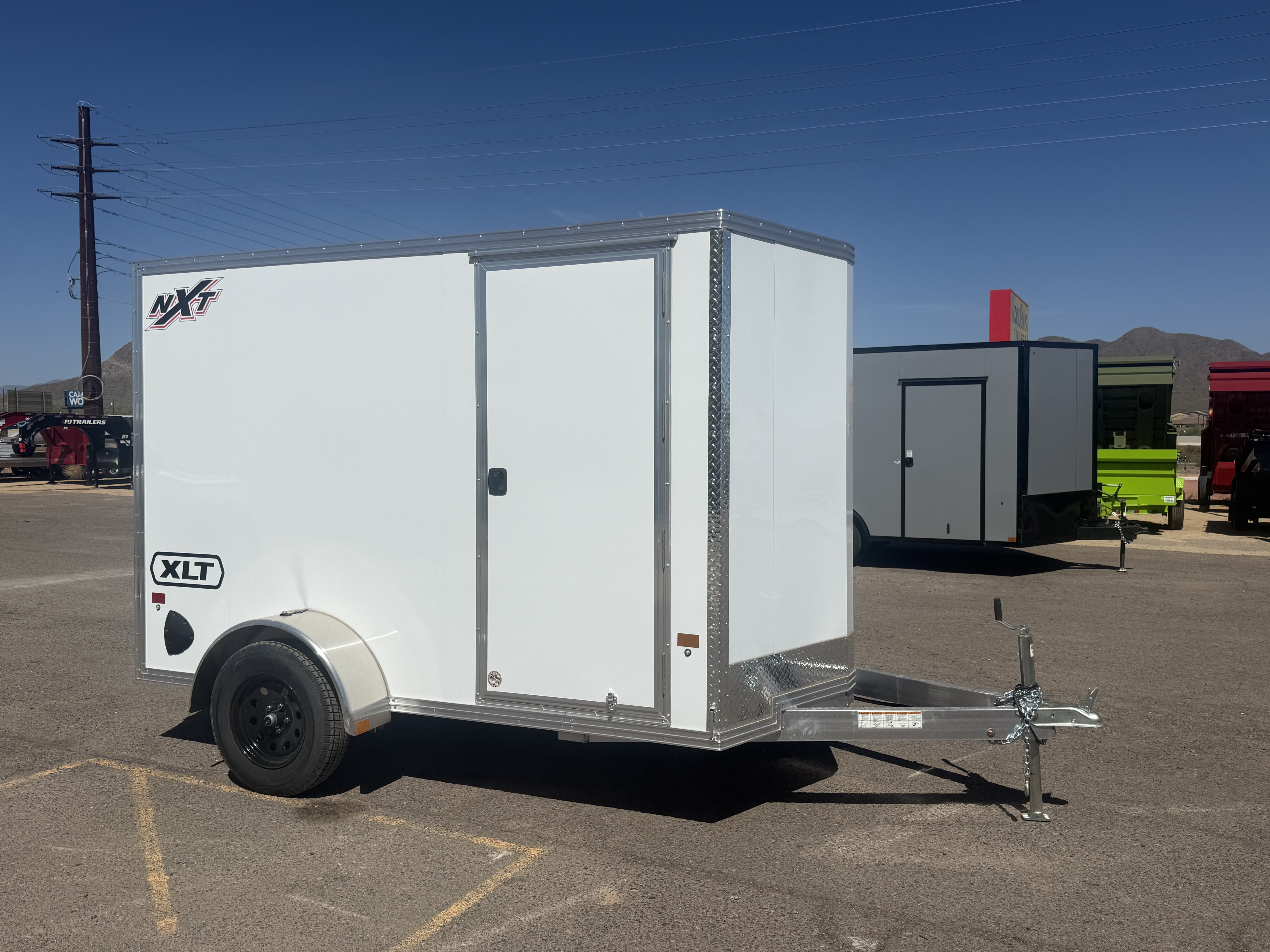 Alcom 10x6 All Aluminum XLT-P2 Enclosed, 3K GVWR, Limited Edition, Ramp Door - Stock #ALC224 - Image 1 of 8