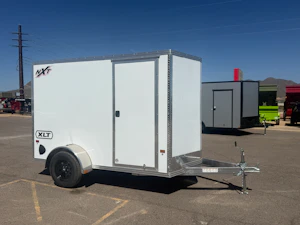 Alcom 10x6 All Aluminum XLT-P2 Enclosed, 3K GVWR, Limited Edition, Ramp Door