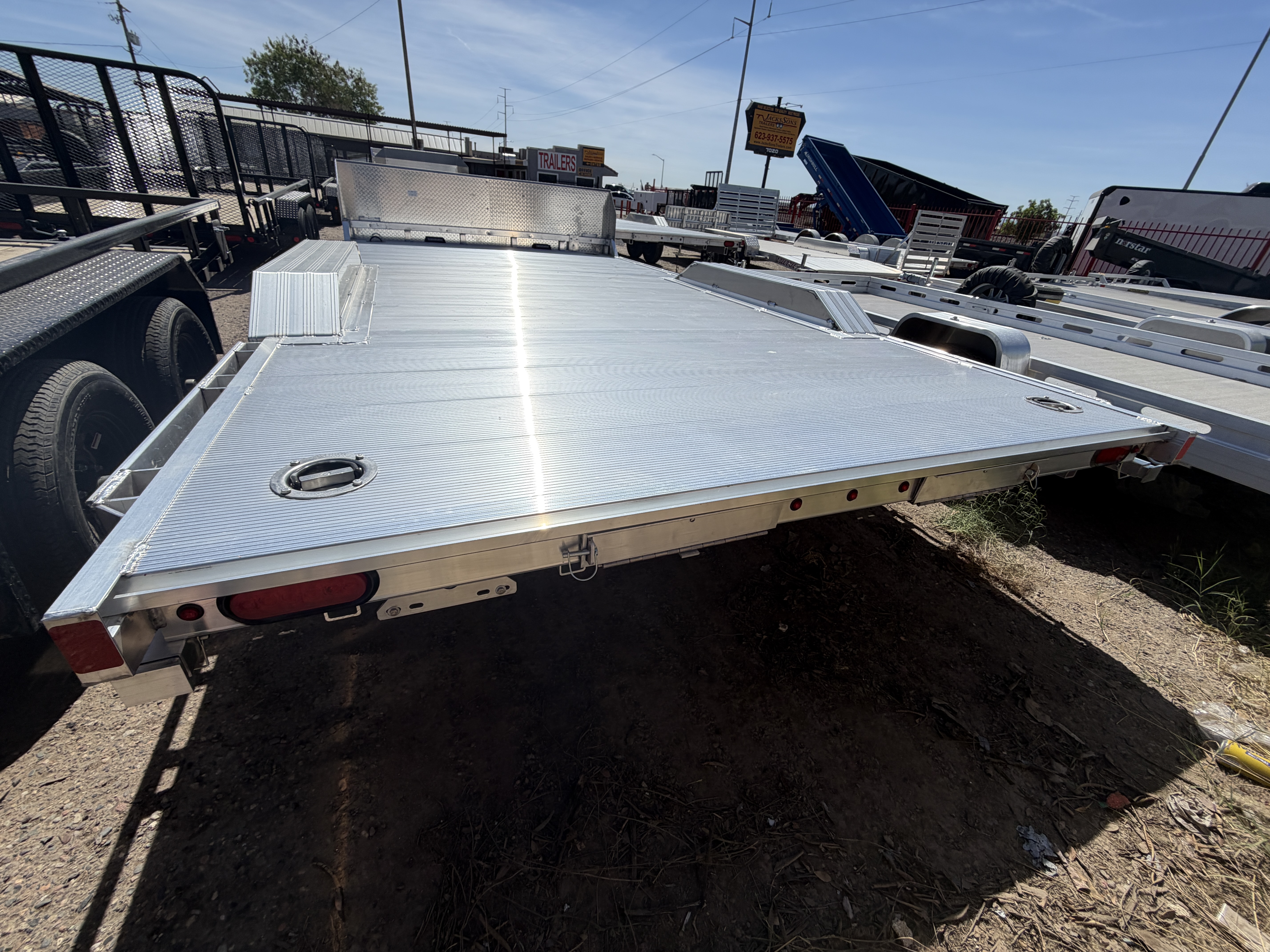 Aluma 16x102 All Aluminum Wide Body, 10K GVWR, Heavy Tandem Axle, Electric Brake, Drive-Over-Fenders, Ramps, RTD (WB16H-TA-EL-DOF-R-RR-RTD) - Stock #ALU364 - Image 4 of 9