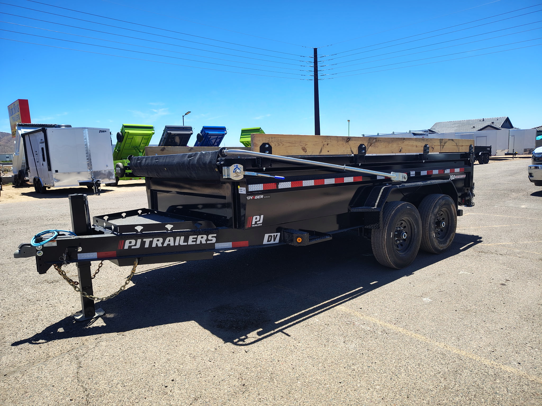 PJ Trailers 14'x83" Voyager Dump Trailer w/ 2' Sides (DV) - Stock #PJD1704 - Image 5 of 10