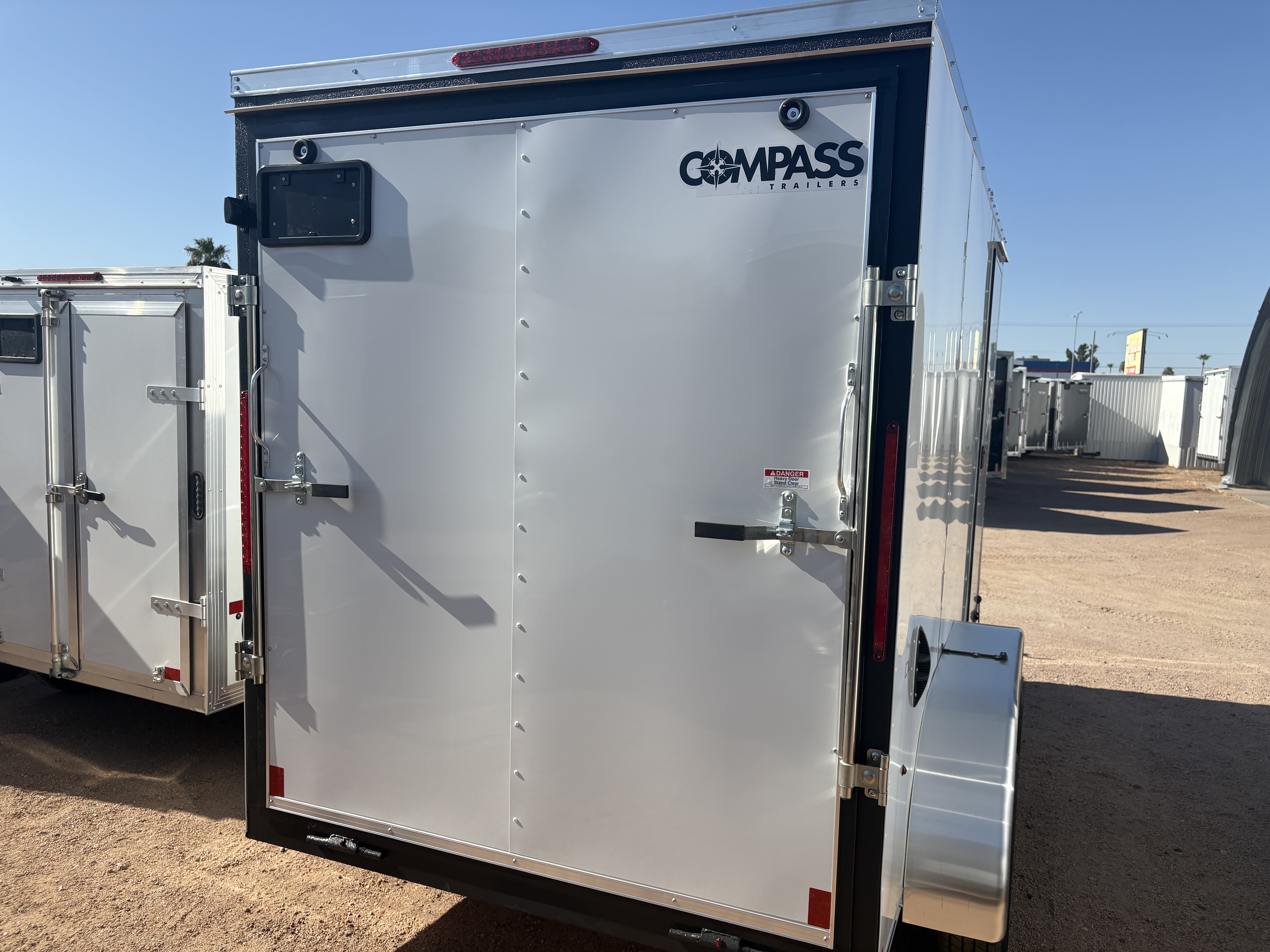 Compass 12x6 Indigo DLX, Flat Top V-Nose, 7K GVWR, Ramp Door - Stock #CMP2882 - Image 4 of 5