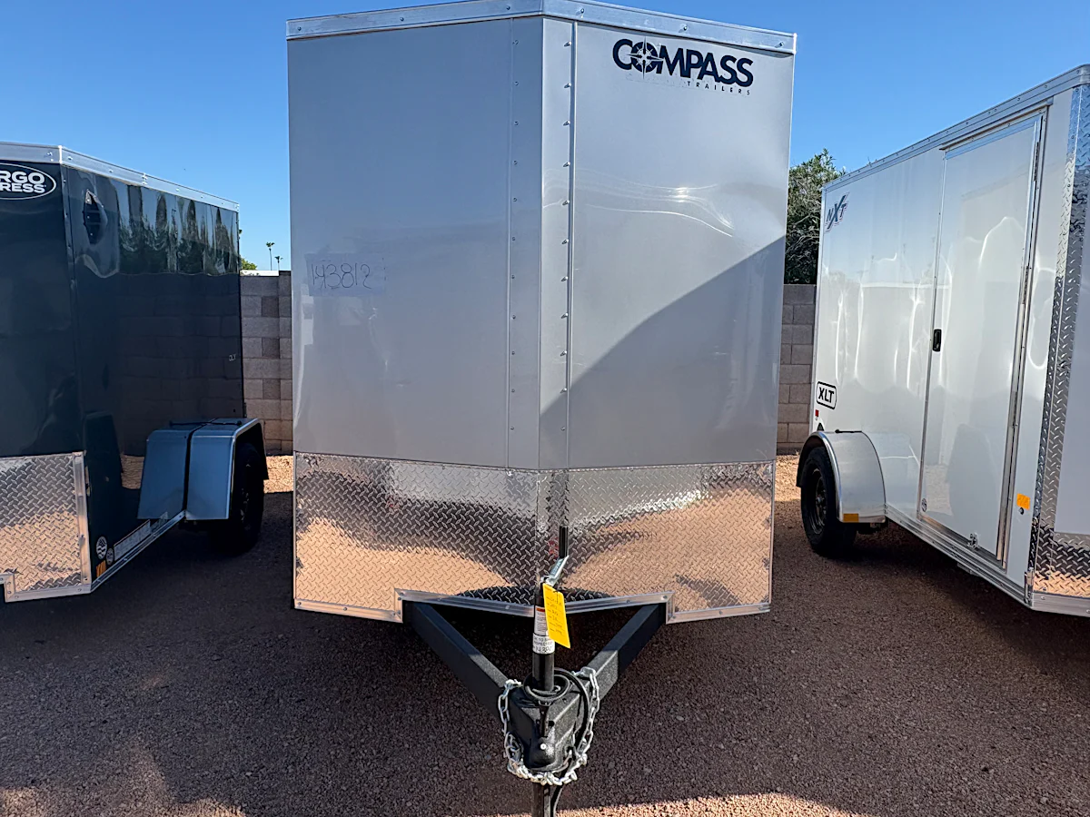 Compass Compass 6'x12' Enclosed Cargo Trailer w/ Ramp Door - Stock #CMP2929 - Image 1 of 5 Compass Compass 6'x12' Enclosed Cargo Trailer w/ Ramp Door - Stock #CMP2929 - Image 1 of 5