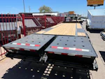 P.J. Trailers 32' Gooseneck Low-Pro Flatdeck with Singles, 15,680 GVWR, Monster Ramps, 14 Ply Tires Stock #PPJ11219 - Thumbnail 2