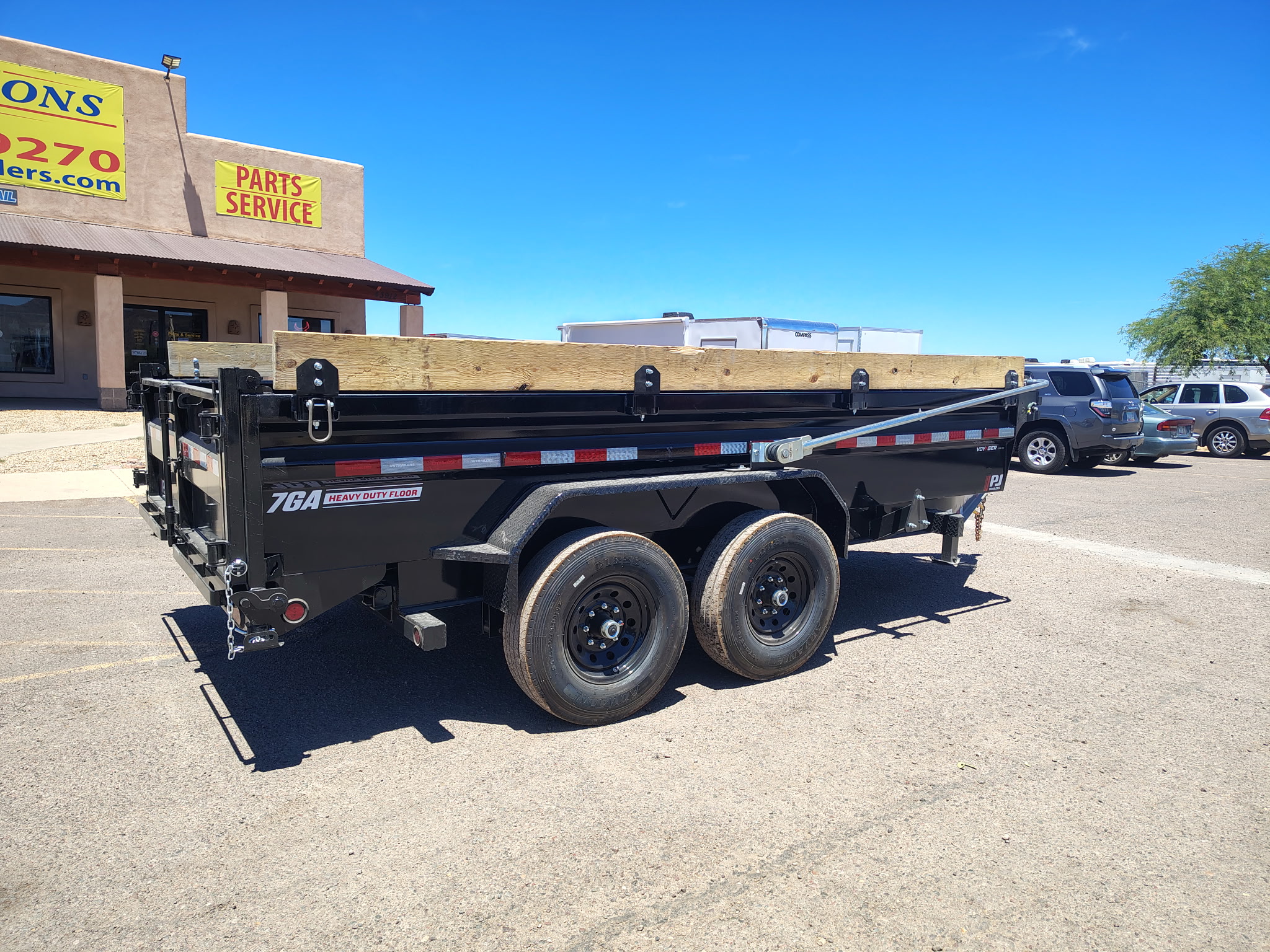 PJ Trailers 14'x83" Voyager Dump Trailer w/ 2' Sides (DV) - Stock #PJD1704 - Image 3 of 10