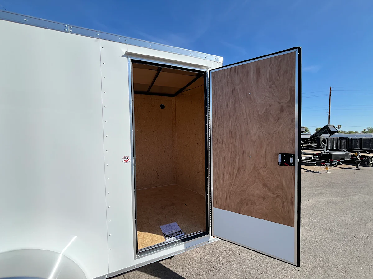 Compass 12x6 Indigo DLX, Flat Top V-Nose, 7K GVWR, Ramp Door - Stock #CMP2938 - Image 1 of 10 Compass 12x6 Indigo DLX, Flat Top V-Nose, 7K GVWR, Ramp Door - Stock #CMP2938 - Image 1 of 10