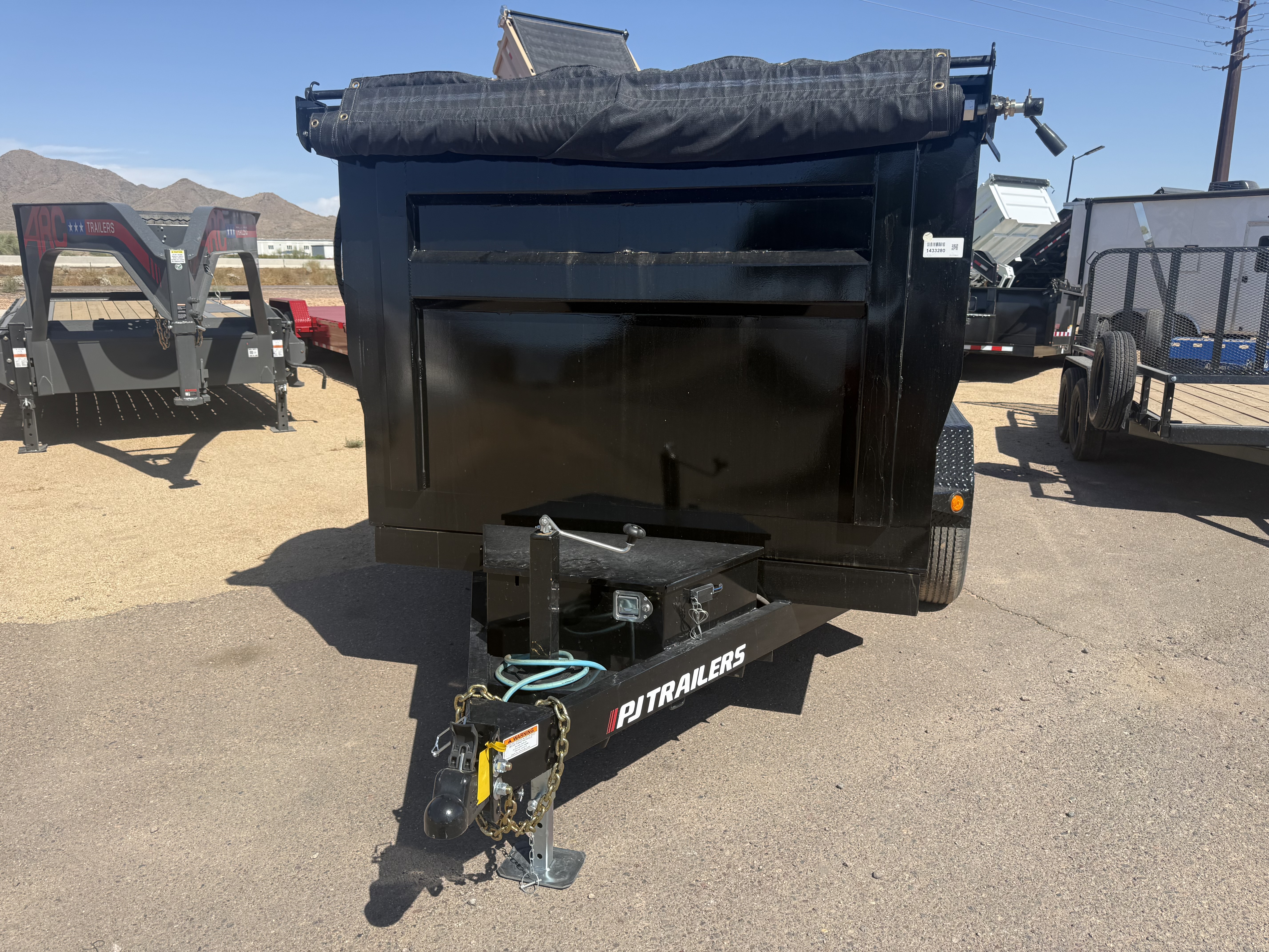 PJ Trailers 12'x72" Single Ram Dump Trailer w/ 48" Sides (D3)