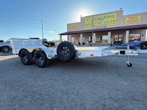 Aluma 14'x78" Aluminum Utility Trailer w/ Bi-Fold Tailgate (7814ESA)