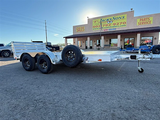 Aluma Aluma 14'x78" Aluminum Utility Trailer w/ Bi-Fold Tailgate (7814ESA) - Stock #ALU426 - Image 1 of 8 Aluma Aluma 14'x78" Aluminum Utility Trailer w/ Bi-Fold Tailgate (7814ESA) - Stock #ALU426 - Image 1 of 8